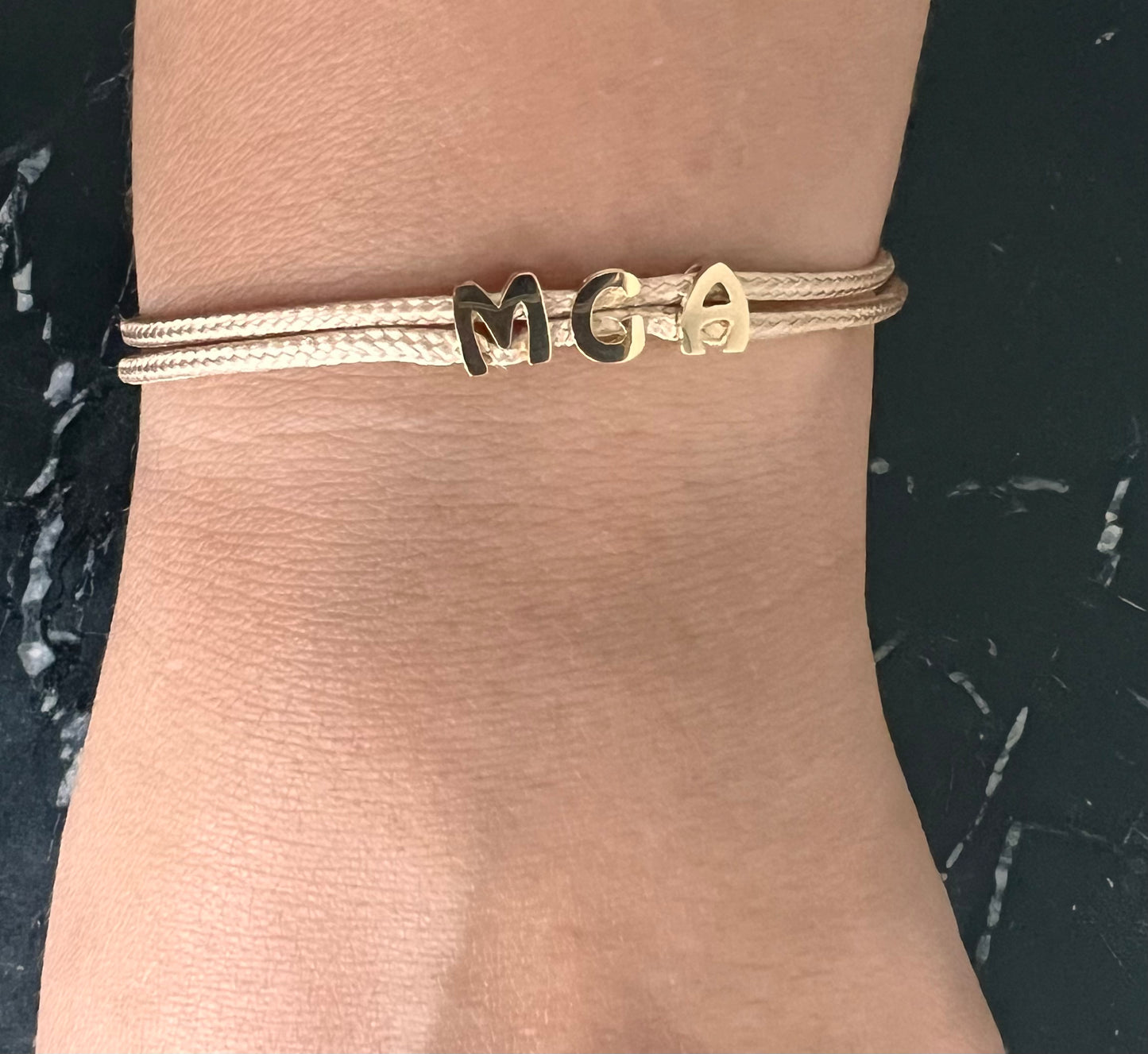 Initial bracelet met 1 letter