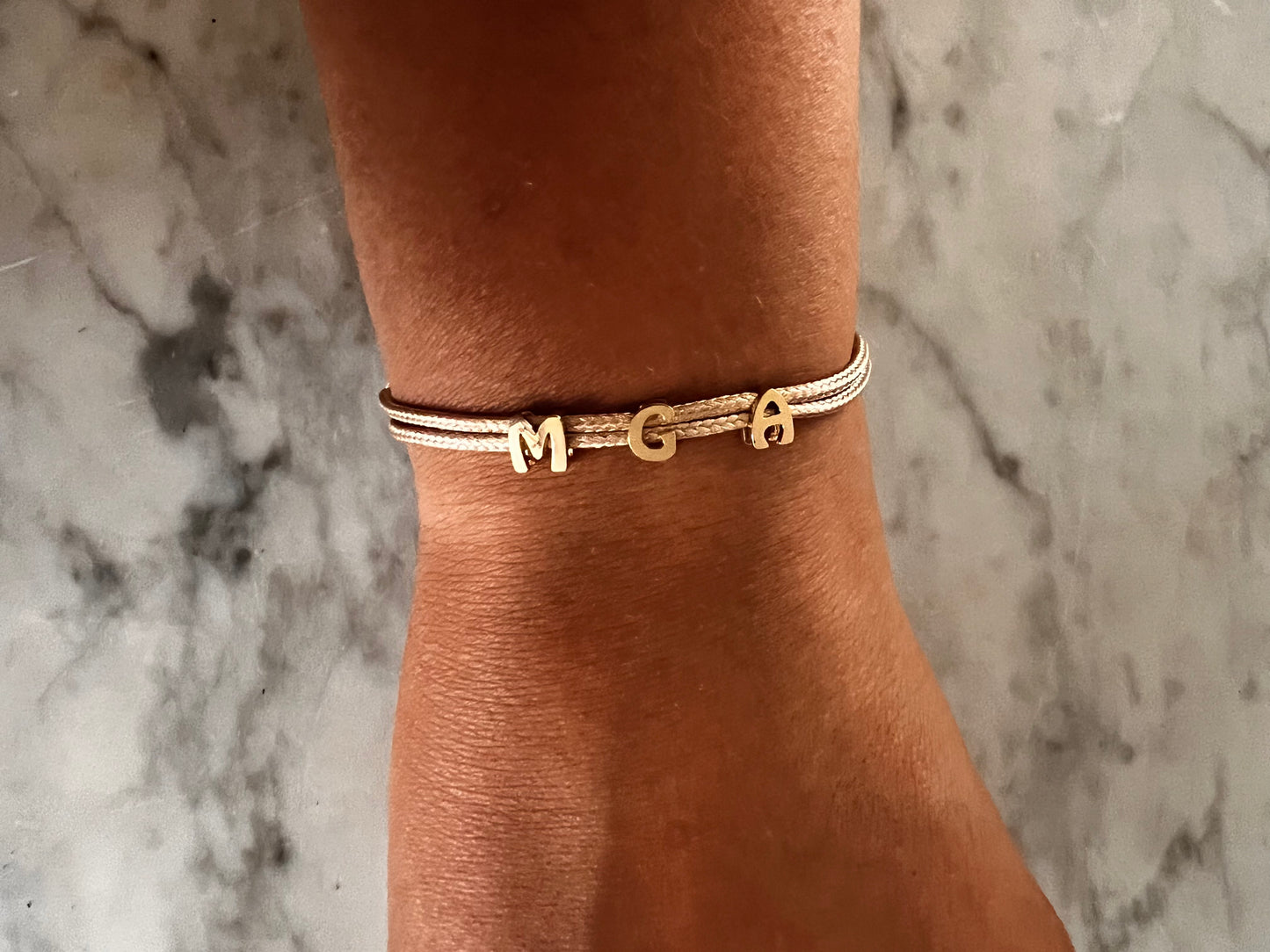 Initial bracelet met 1 letter