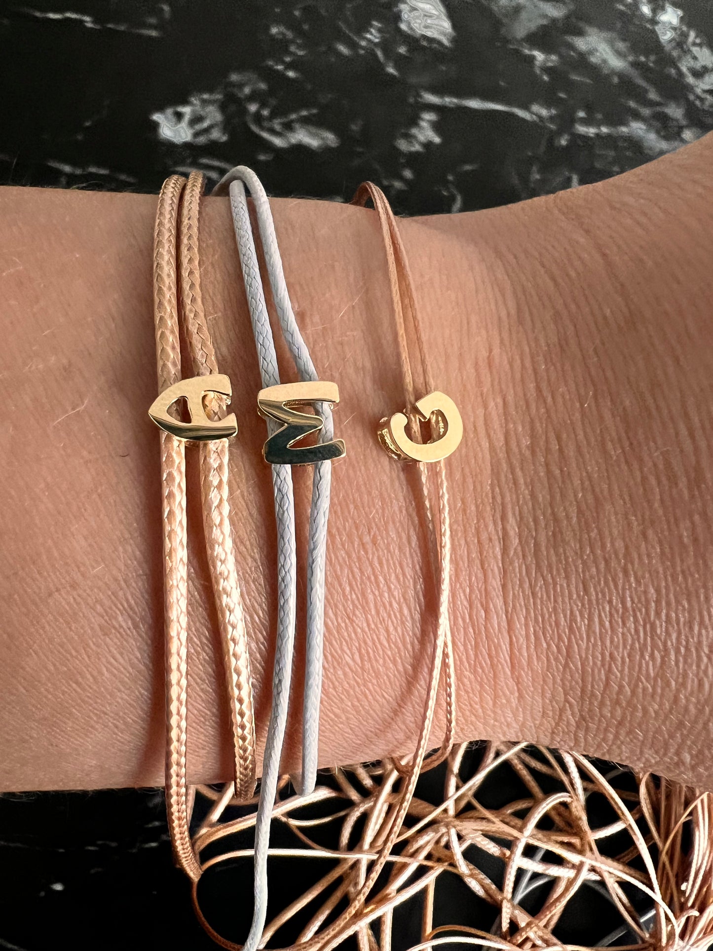 Initial bracelet met 1 letter